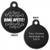 Engraved Bone Apetit Aluminium 31mm Large Round Pet Dog ID Tag